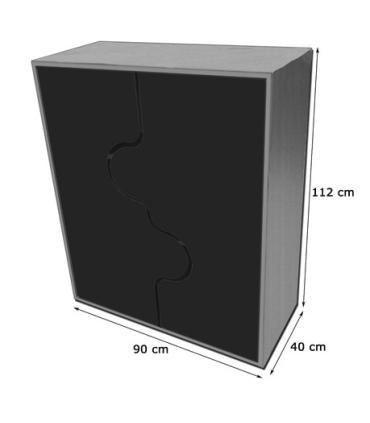 MUEBLE INTERMEDIO ARMARIO, PUERTAS ONDA HAYA MOBEDUC 600821HPS18