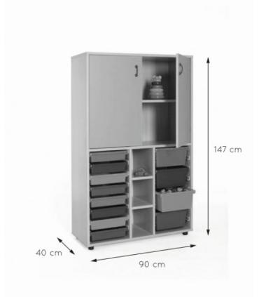 MUEBLE MEDIO CUBETERO Y ARMARIO HAYA MOBEDUC 600317HPS18