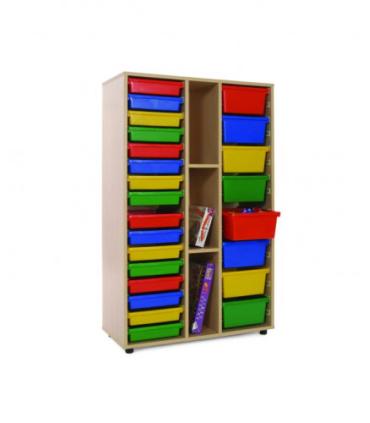 MUEBLE MEDIO ESTANTERÍA 2 CUBETEROS HAYA MOBEDUC 600313HP18