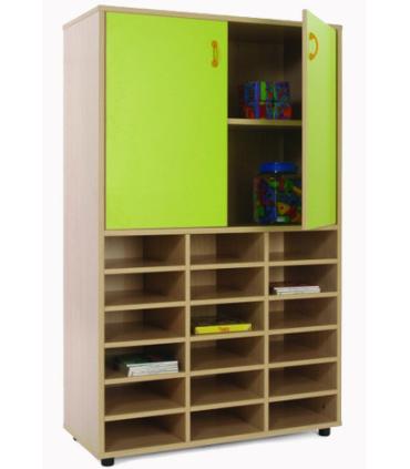 MUEBLE MEDIO CASILLERO Y ARMARIO HAYA MOBEDUC 600311HPS18