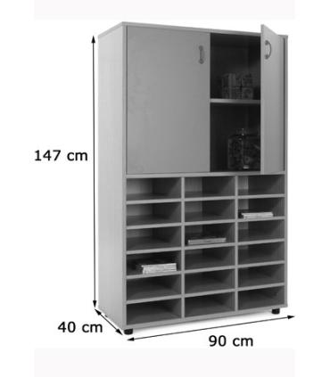 MUEBLE MEDIO CASILLERO Y ARMARIO HAYA MOBEDUC 600311HPS18