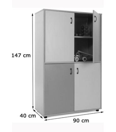 MUEBLE MEDIO ARMARIO 4 PUERTAS HAYA MOBEDUC 600309HPS18