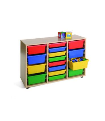 MUEBLE BAJO CUBETERO 3 COLUMNAS 1042 HAYA MOBEDUC 600214HP18