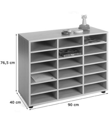 MUEBLE BAJO 18 CASILLAS HAYA MOBEDUC 600208HP18