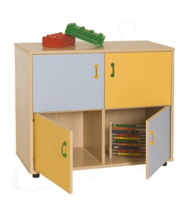 MUEBLE BAJO ARMARIO 4 CASILLAS 4 PUERTAS HAYA MOBEDUC 600218HPS18