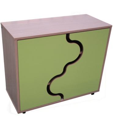 MUEBLE BAJO ARMARIO, PUERTAS ONDA HAYA MOBEDUC 600220HPS18