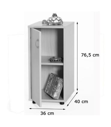 MUEBLE BAJO ARMARIO 2 ESTANTES 360 HAYA MOBEDUC 600216HPS18