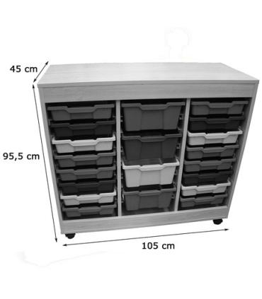 CUBETERO DOBLE ACCESO, 3 COLUMNAS HAYA MOBEDUC 600824HR18