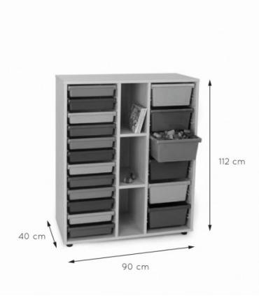 MUEBLE INTERMEDIO CUBETERO 2 COLUMNAS 900 HAYA MOBEDUC 600819HP18