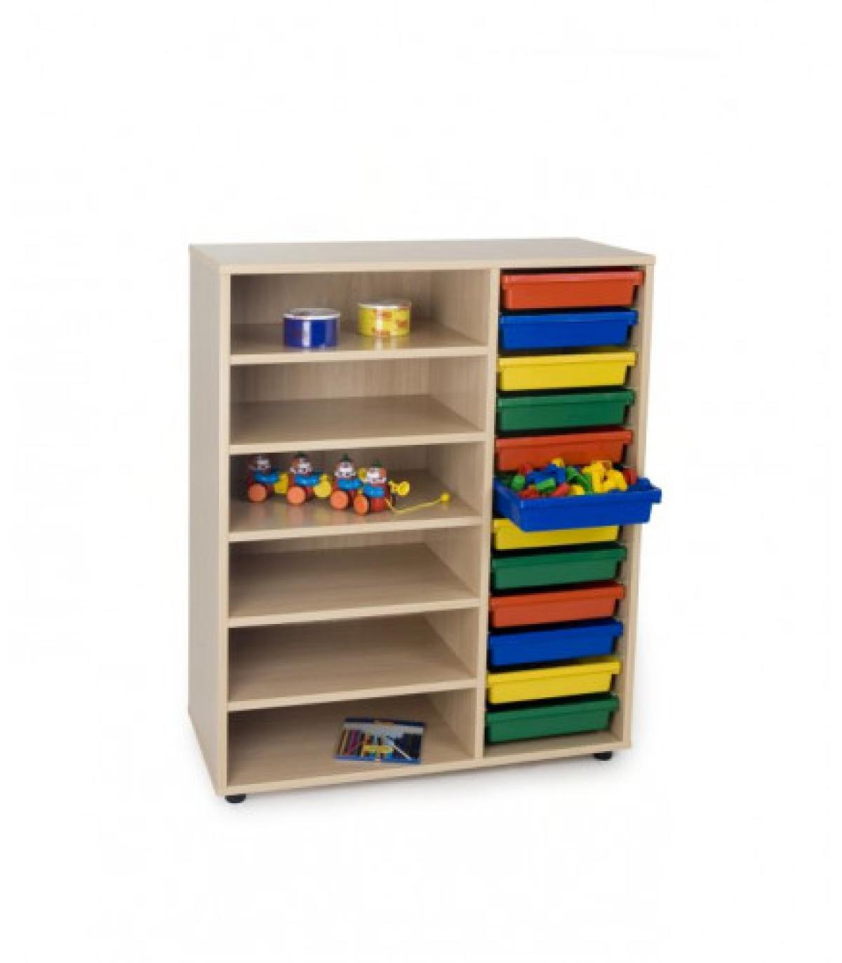 MUEBLE INTERMEDIO ESTANTERÍA CUBETERO HAYA MOBEDUC 600818HP18