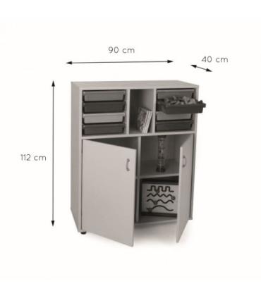 MUEBLE INTERMEDIO ARMARIO Y CUBETERO 900 HAYA MOBEDUC 600817HPS18