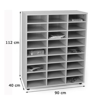 MUEBLE INTERMEDIO 27 CASILLAS HAYA MOBEDUC 600814HP18