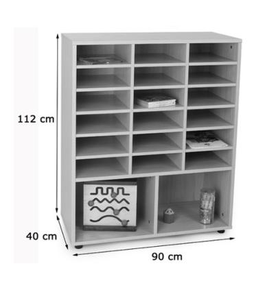 MUEBLE INTERMEDIO 2 CASILLAS Y CASILLERO HAYA MOBEDUC 600813HP18