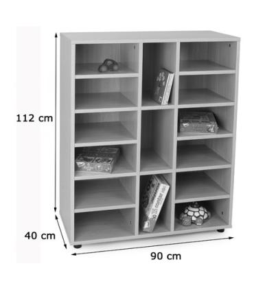 MUEBLE INTERMEDIO 15 CASILLAS HAYA MOBEDUC 600811HP18