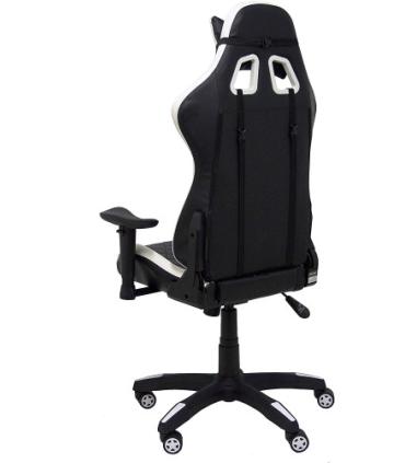 SILLA GAMING PARAISO SIMIL PIEL NEGRO Y BLANCO PIQUERAS Y CRESPO 7216DBSPNE