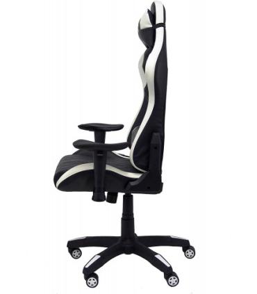 SILLA GAMING PARAISO SIMIL PIEL NEGRO Y BLANCO PIQUERAS Y CRESPO 7216DBSPNE