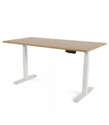 MESA 160CM REGULABLE EN ALTURA ELECTRICAMENTE. TABLERO COLOR HAYA ROCADA 2002XCR01