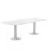 MESA DE REUNIONES 220X100X72CM. COLOR: PATA METALICA BLANCA / TABLERO BLANCO ROCADA 3003ATW04