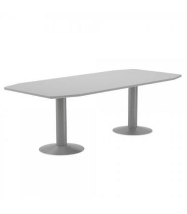 MESA DE REUNIONES 220X100X72CM. COLOR: PATA METALICA GRIS / TABLERO GRIS ROCADA 3003AT02