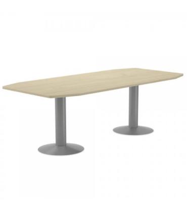 MESA DE REUNIONES 220X100X72CM. COLOR: PATA METALICA GRIS / TABLERO HAYA ROCADA 3003AT01