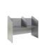 MESA CALL CENTER DOBLE ALUMINIO / GRIS. MEDIDAS 166X132X65CM ( LARGO X ALTO X PROFUNDIDAD) ROCADA 5502AB02