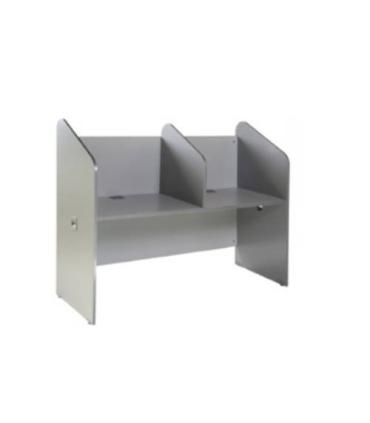 MESA CALL CENTER DOBLE ALUMINIO / GRIS. MEDIDAS 166X132X65CM ( LARGO X ALTO X PROFUNDIDAD) ROCADA 5502AB02