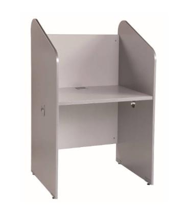MESA CALL CENTER INDIVIDUAL ALUMINIO / GRIS. MEDIDAS 84X132X65CM ( LARGO X ALTO X PROFUNDIDAD) ROCADA 5501AB02