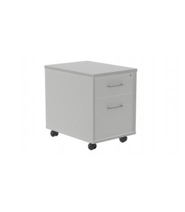 CAJONERA BUCK MOVIL 1 CAJON + CARPETERO. COLOR: ESTRUCTURA ALUMINIO / FRONTAL GRIS ROCADA 4004AB02V24