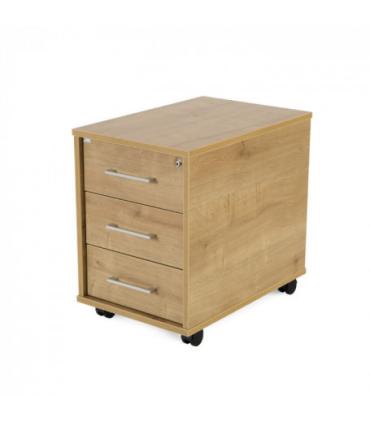 CAJONERA BUCK MOVIL 3 CAJONES. COLOR: ESTRUCTURA ROBLE / FRONTAL ROBLE ROCADA 4003AR08V24