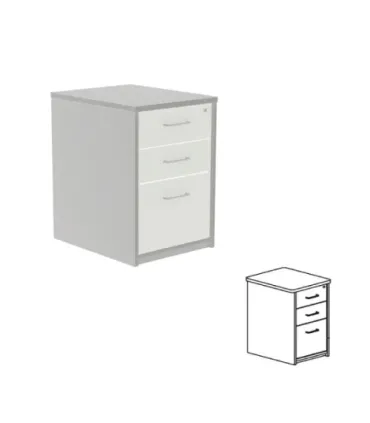 CAJONERA BUCK 4 CAJONES. LATERALES ALUMINIO / TECHO + FRENTE GRIS ROCADA 4005AN02V24