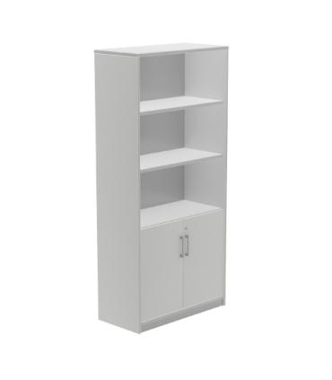 ARMARIO ALTO CON PUERTAS BAJAS 195X90X45 ESTRUCTURA ALUMINIO/PUERTAS GRIS ROCADA 1103AN02V24