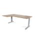 MESA DE OFICINA SERIE METAL FORMA L IZQUIERDA 180X120 GRIS / ROBLE ROCADA 2054AC08