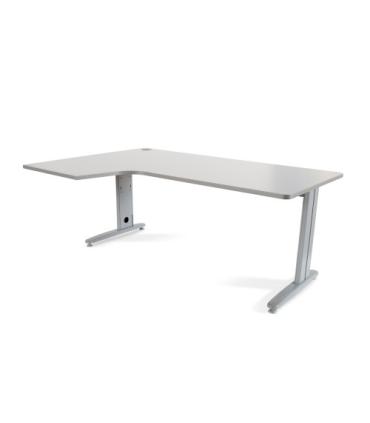 MESA DE OFICINA SERIE METAL FORMA L IZQUIERDA 180X120 GRIS / GRIS ROCADA 2054AC02