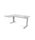 MESA DE OFICINA SERIE METAL FORMA L IZQUIERDA 160X120 GRIS / GRIS ROCADA 2053AC02