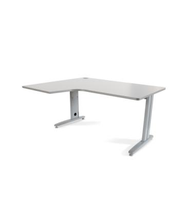 MESA DE OFICINA SERIE METAL FORMA L IZQUIERDA 160X120 GRIS / GRIS ROCADA 2053AC02