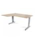 MESA DE OFICINA SERIE METAL FORMA L IZQUIERDA 160X120 GRIS / HAYA ROCADA 2053AC01
