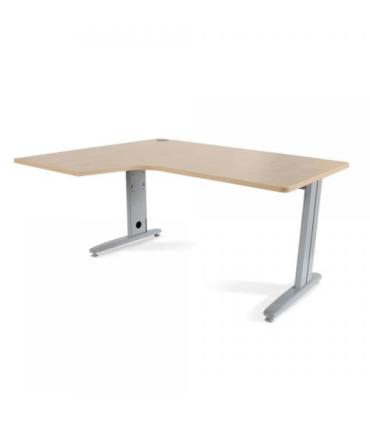 MESA DE OFICINA SERIE METAL FORMA L IZQUIERDA 160X120 GRIS / HAYA ROCADA 2053AC01