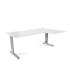 MESA DE OFICINA SERIE METAL FORMA L DERECHA 180X120 GRIS / BLANCO ROCADA 2052AC04
