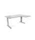 MESA DE OFICINA SERIE METAL FORMA L DERECHA 180X120 GRIS / GRIS ROCADA 2052AC02
