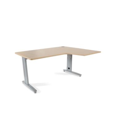 MESA DE OFICINA SERIE METAL FORMA L DERECHA 160X120 GRIS / HAYA ROCADA 2051AC01