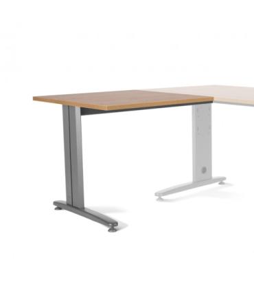 ALA PARA MESA DE OFICINA SERIE METAL 100X60 GRIS / ROBLE ROCADA 2102AC08