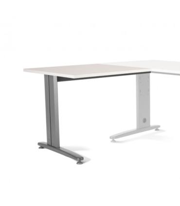 ALA PARA MESA DE OFICINA SERIE METAL 100X60 GRIS / BLANCO ROCADA 2102AC04