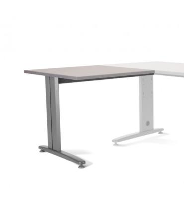 ALA PARA MESA DE OFICINA SERIE METAL 100X60 GRIS / GRIS ROCADA 2102AC02