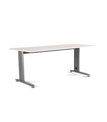 MESA DE OFICINA SERIE METAL 200X80 GRIS / BLANCO ROCADA 2004AC04