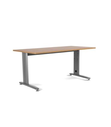 MESA DE OFICINA SERIE METAL 180X80 GRIS / ROBLE ROCADA 2003AC08