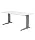 MESA DE OFICINA SERIE METAL 180X80 GRIS / BLANCO ROCADA 2003AC04