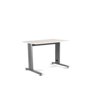 MESA DE OFICINA SERIE METAL 140X80 GRIS / BLANCO ROCADA 2001AC04