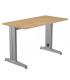 MESA DE OFICINA SERIE METAL 120X60 GRIS / ROBLE ROCADA 2000AC08
