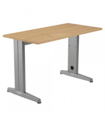 MESA DE OFICINA SERIE METAL 120X60 GRIS / ROBLE ROCADA 2000AC08