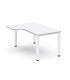 MESA DE OFICINA SERIE EXECUTIVE FORMA L IZQUIERDA 180X120 BLANCO/BLANCO ROCADA 2054AM04